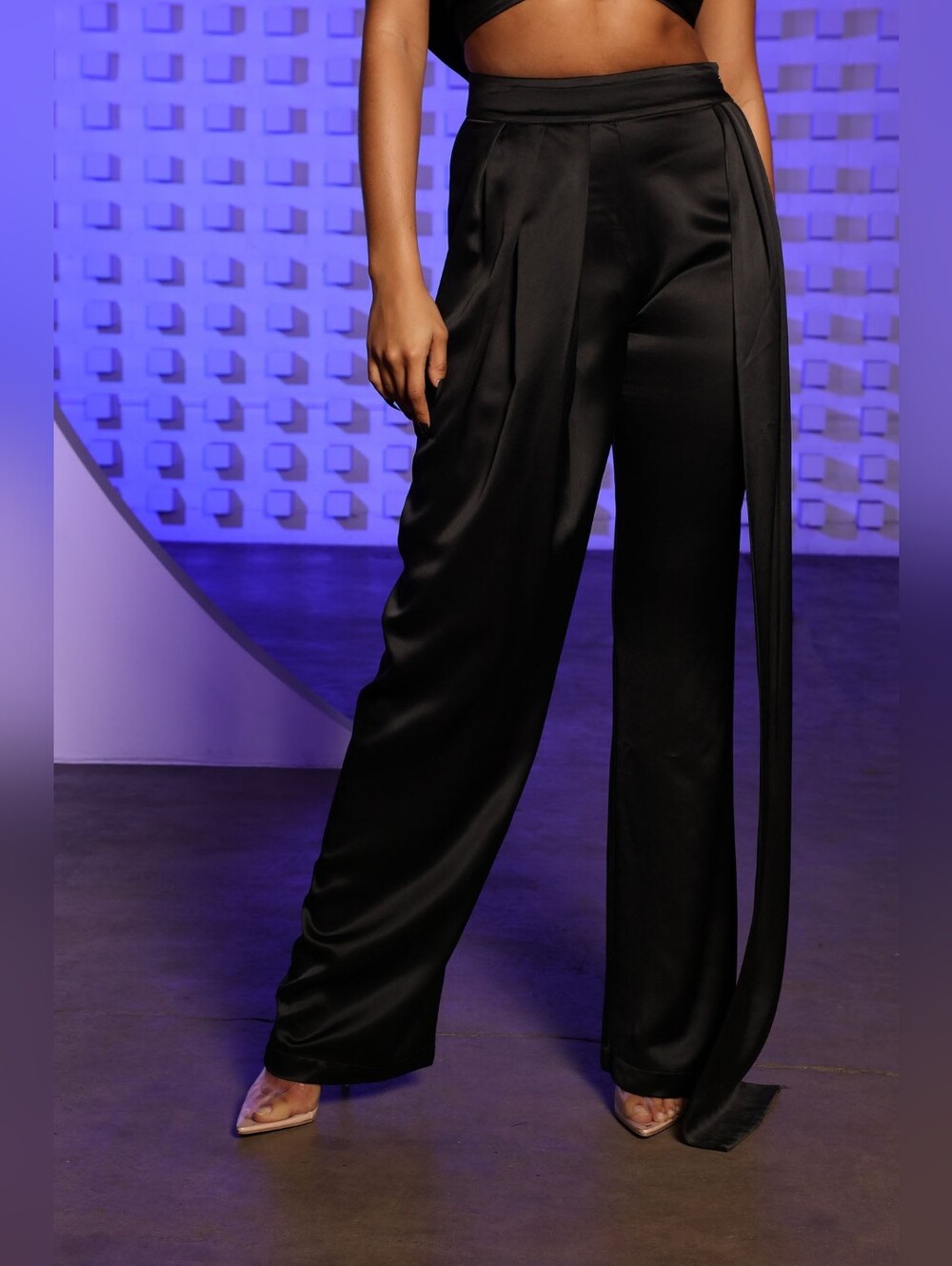Nova Luxe Satin Side Drape Pant